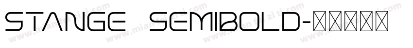 Stange  SemiBold字体转换